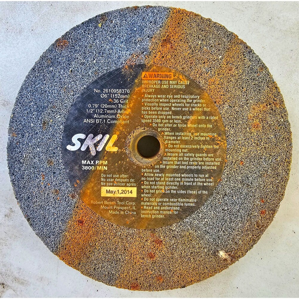 SKIL 6in Aluminum Oxide Grinding Wheel 36 Grit 1/2in Arbor 2610958376